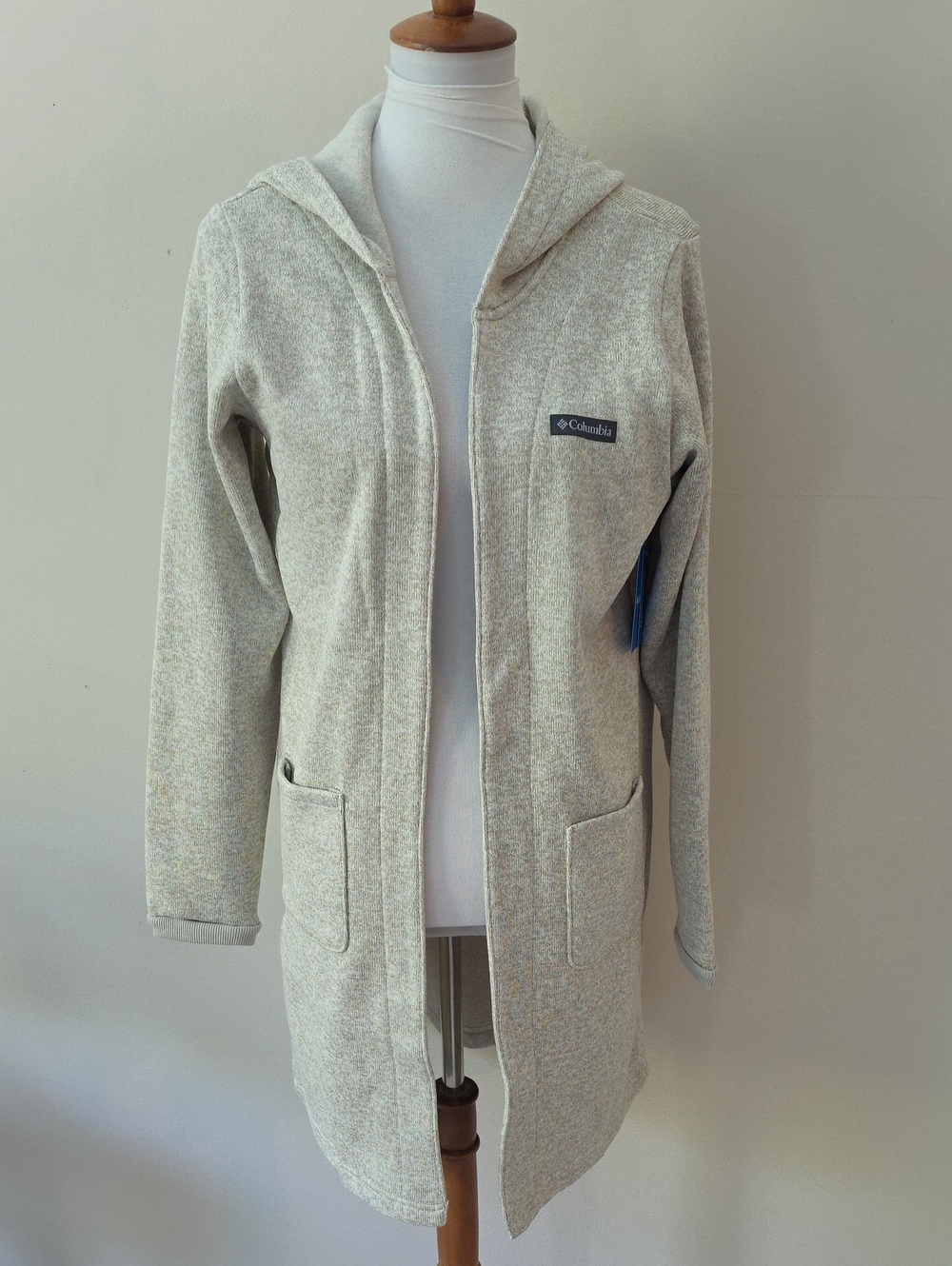 Columbia Women's Hooded Long Cardigan Jacket - Cream / Tan